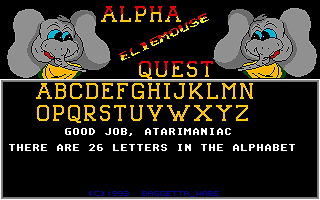 Alpha Quest atari screenshot